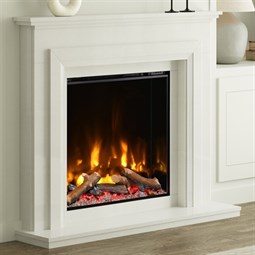 Elgin & Hall Pryzm Elega Marble Electric Fireplace Suite