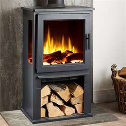 Firetti Naples with Log Store Electric Stove