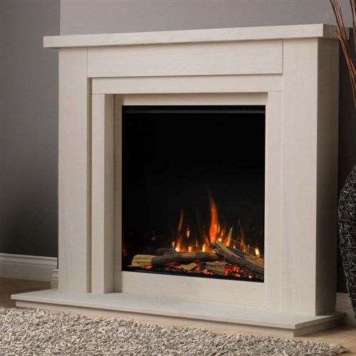 PureGlow Hanley Limestone with Chelsea 750VS Electric Fireplace Suite