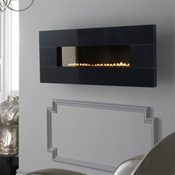 Eko Fires 5090 Wall Mounted Flueless Gas Fire - Black Granite