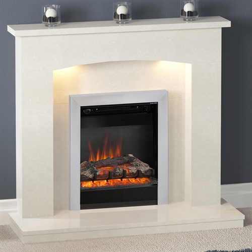 FLARE Collection by Be Modern Isabelle Marble Fireplace Suite