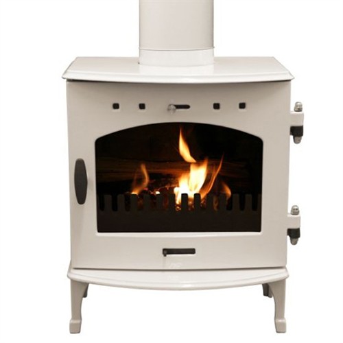 Carron 4.7kW MultiFuel / Wood Burning Stove Cream Enamel Hotprice