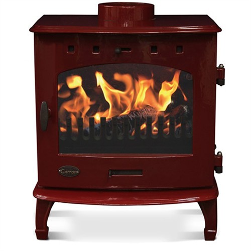 Carron 7.3kW MultiFuel / Wood Burning Stove Red Enamel Hotprice.co.uk