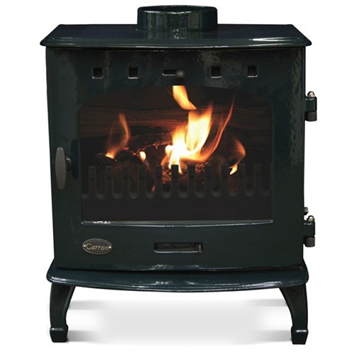 Carron 7.3kW MultiFuel / Wood Burning Stove Green Enamel Hotprice.co.uk