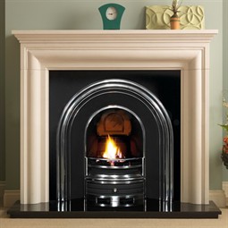 Pureglow Wenlock Limestone Fireplace Package (with Cast & Fire)