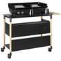 Double Burner with Plancha & Plancha and Double Trolley (765-060)