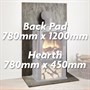 Large Hearth Pad plus Back Pad - Iron Grey