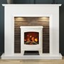 White Marble with Black Slate effect