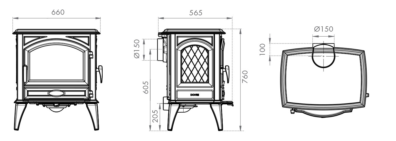 Dovre 640CB Cast Iron Woodburning Stove