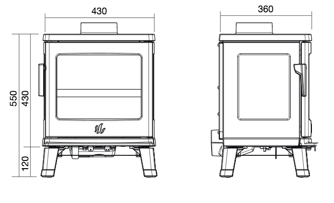 ACR Birchdale Multifuel Stove Sizes