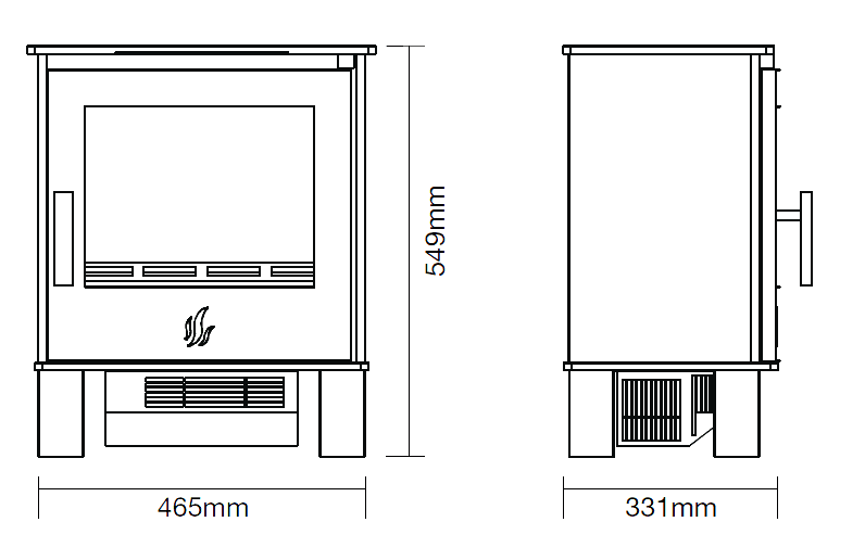 ACR Malvern Electric Stove Sizes