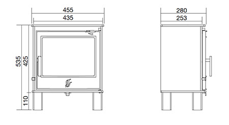 ACR Malvern Multifuel Stove Sizes