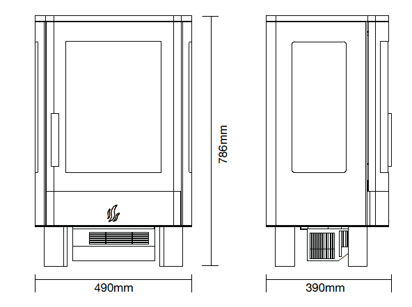 ACR NEO 3F Electric Stove Sizes