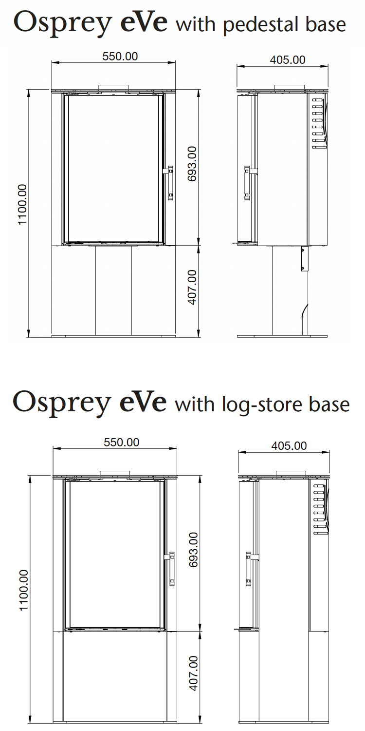 Osprey eVe Stove Sizes