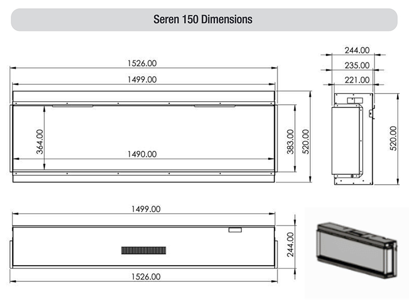 ACR Seren 150 Sizes