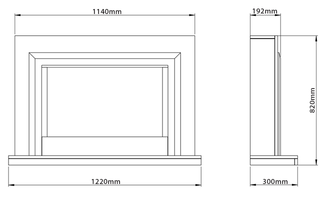 Be Modern Arbour Electric Fireplace Sizes