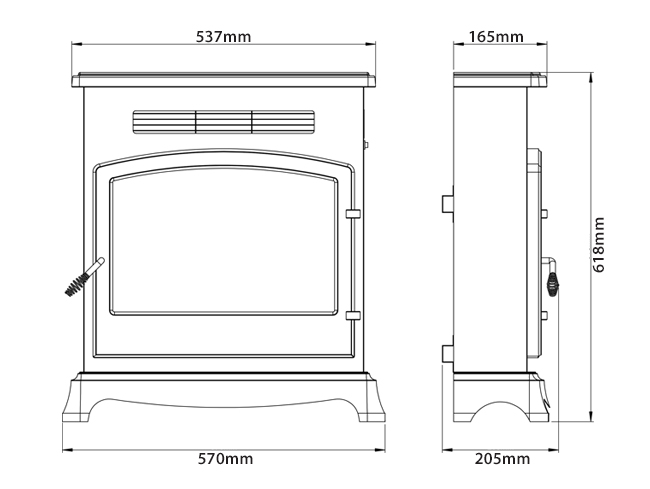 Be Modern Elstow Electric Stove Sizes