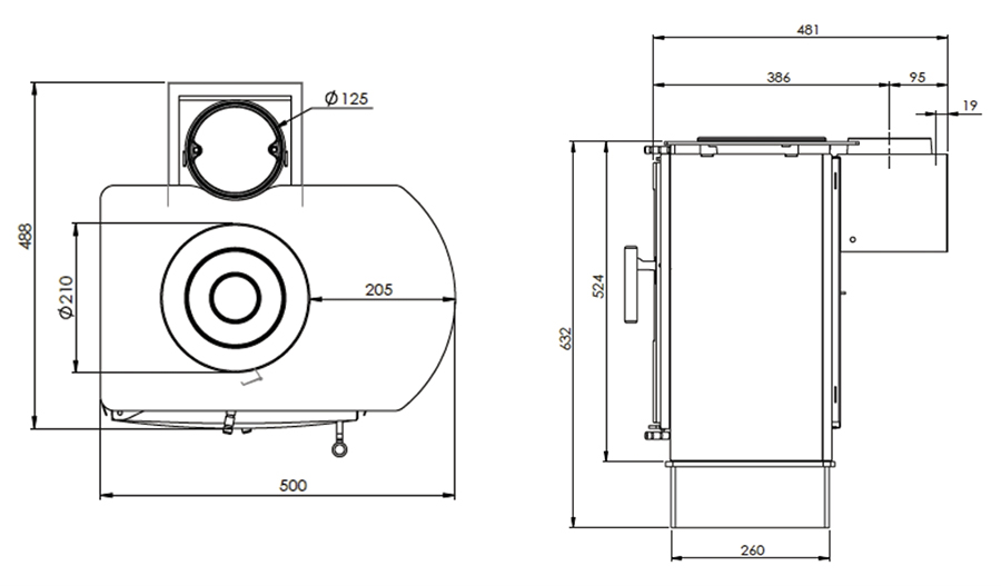 Beltane Brue Cooktop Stove Dimensions
