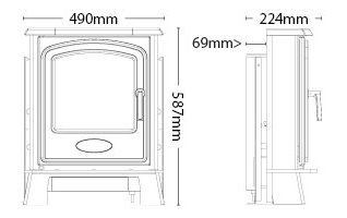 Broseley Ora Inset Electric Stove Sizes