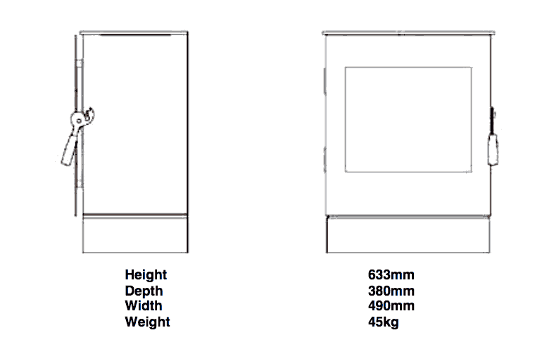 Burley Thurlby 2406 Stove Dimensions