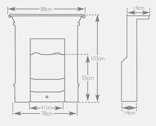 Carron Tulip Cast Iron Fireplace Sizes