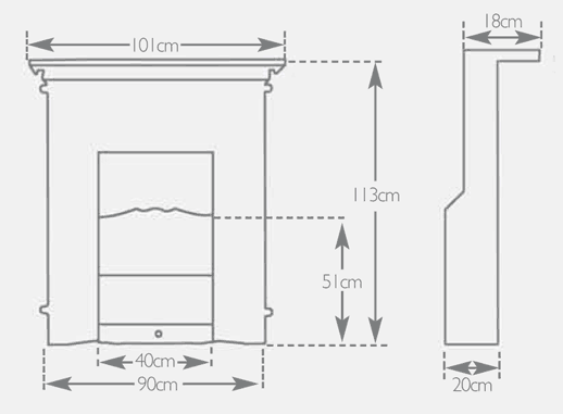 Carron Valentine Cast Iron Fireplace Sizes