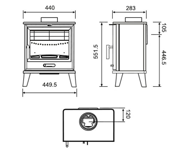 Nevis Edge 5 Stove Sizes