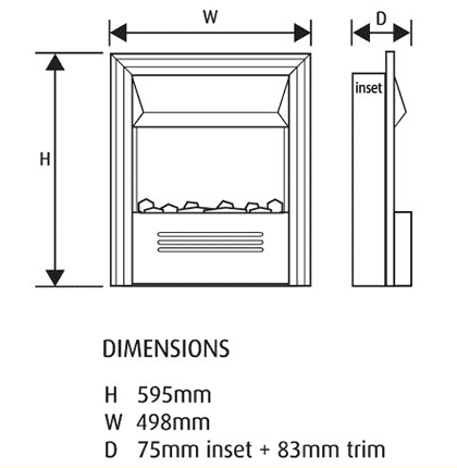 Celsi Accent Infusion Electric Fire Sizes