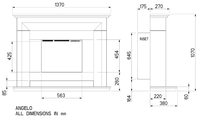 Celsi Ultiflame VR Angelo Suite Sizes