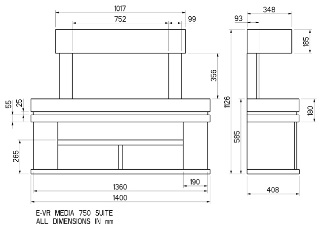 Celsi Electriflame VR 750 Suite Sizes