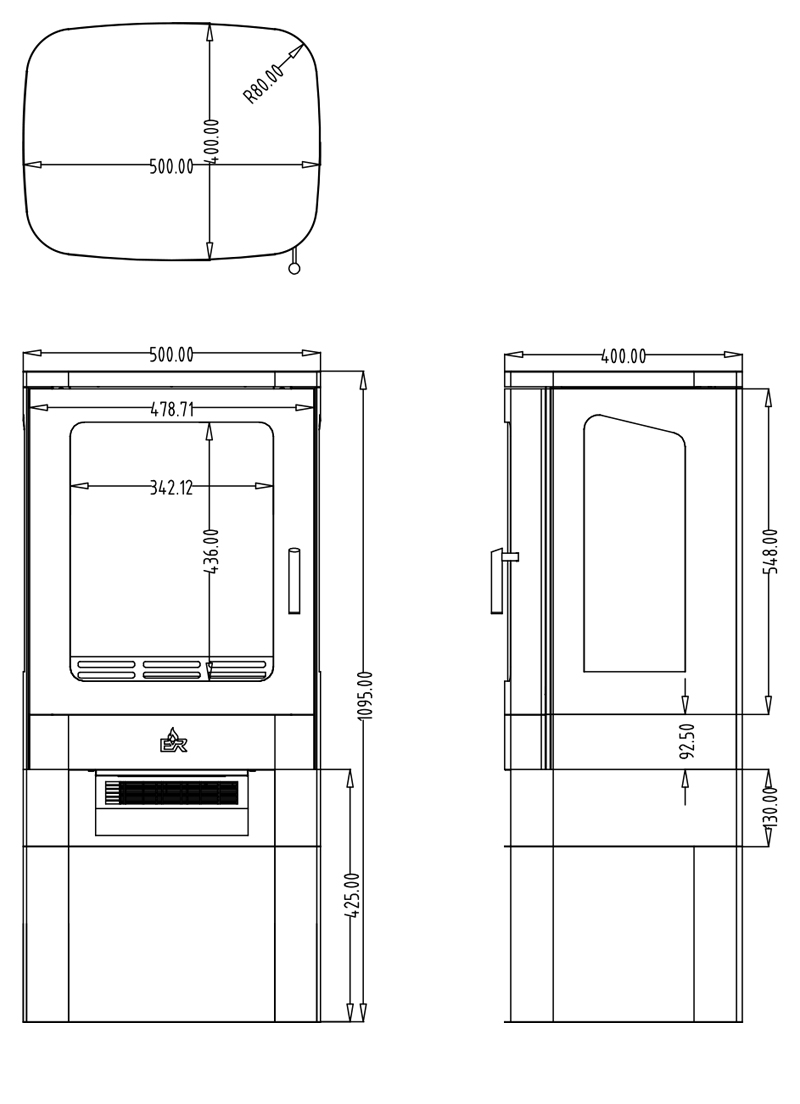 Celsi Electristove Spectre LS Stove Sizes