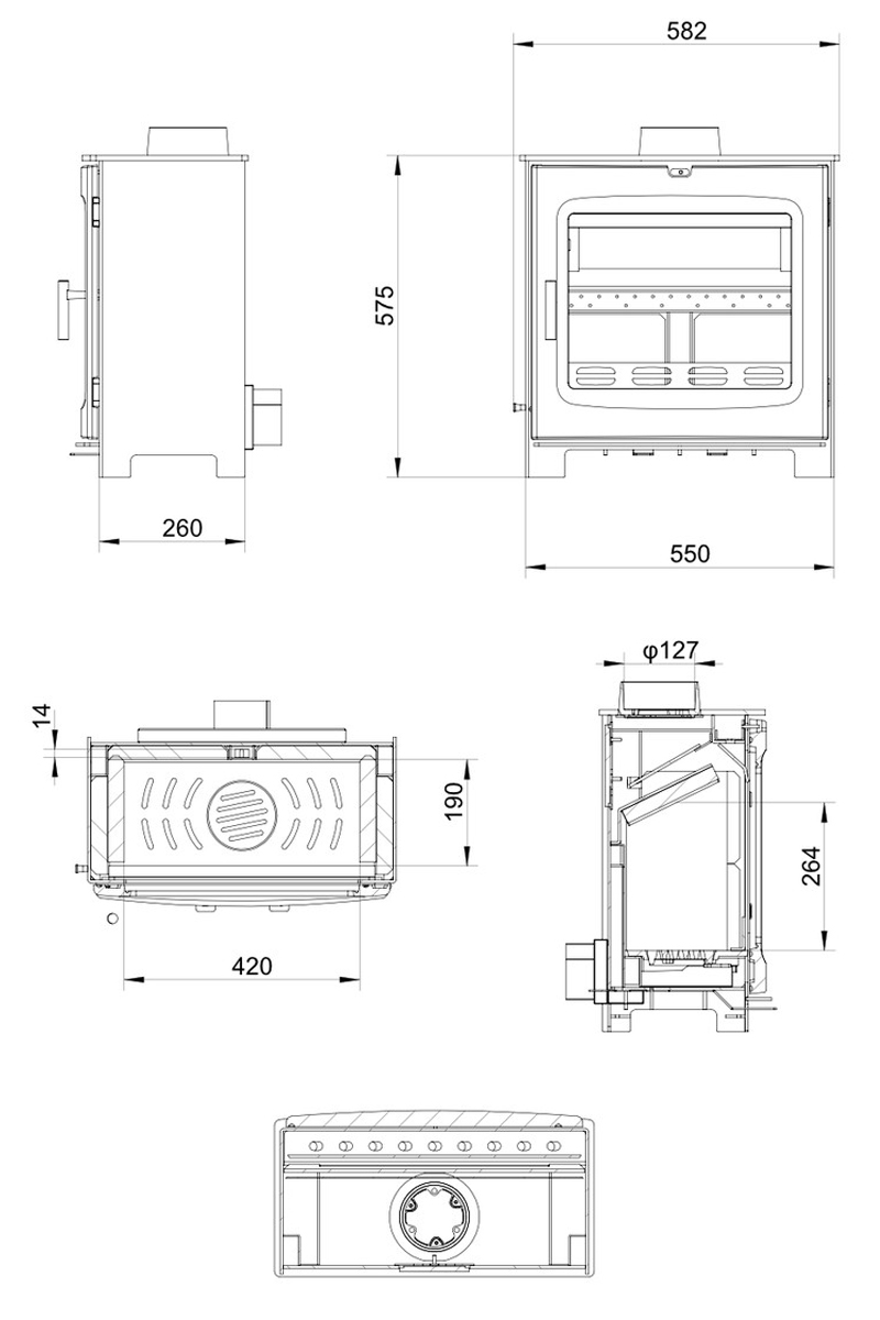 Chadwick 8 Stove Sizes