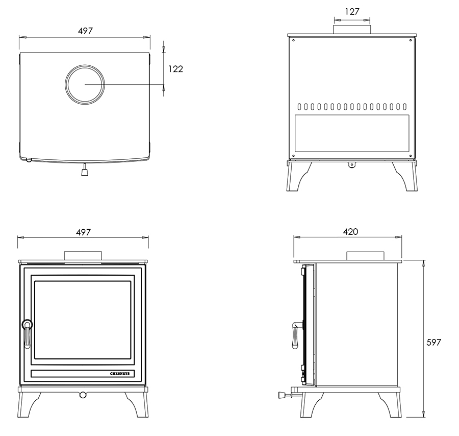 Chesneys Salisbury Gas Stove Sizes