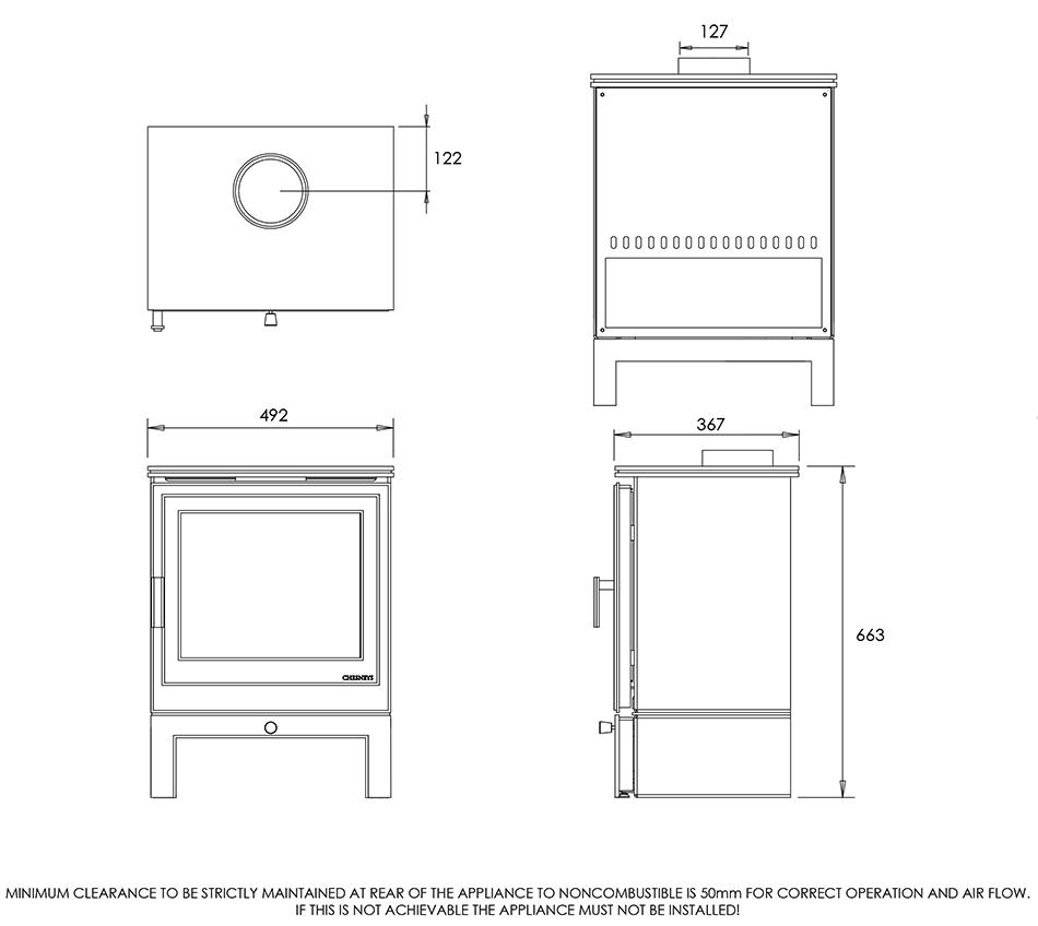 Shoreditch Gas Stove Dimensions