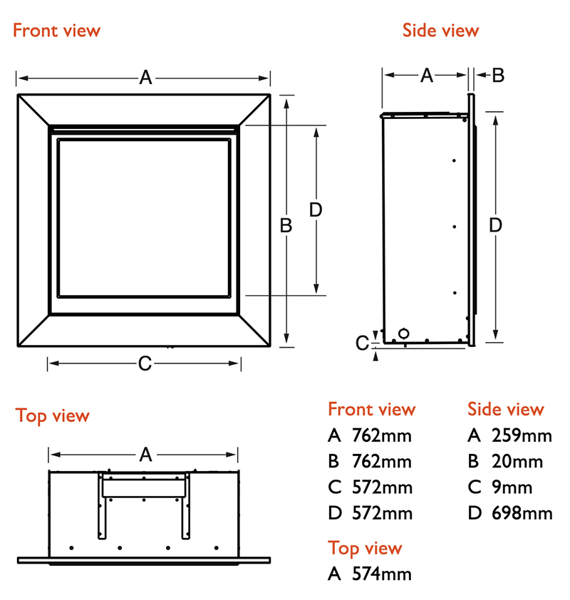 Collection by Michael Miller Asencio Mk2 Gas Fire Sizes