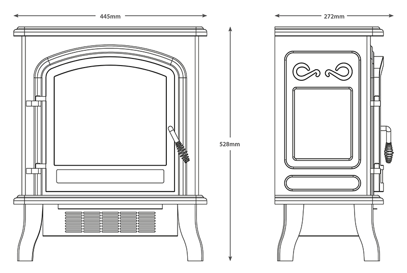 Colman Electric Stove Dimensions