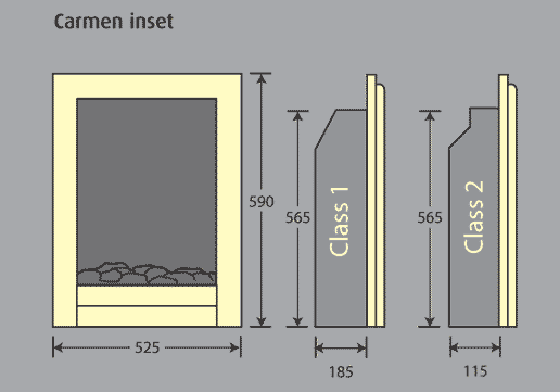 Courts Carmen 3 Sided Inset Gas Fire