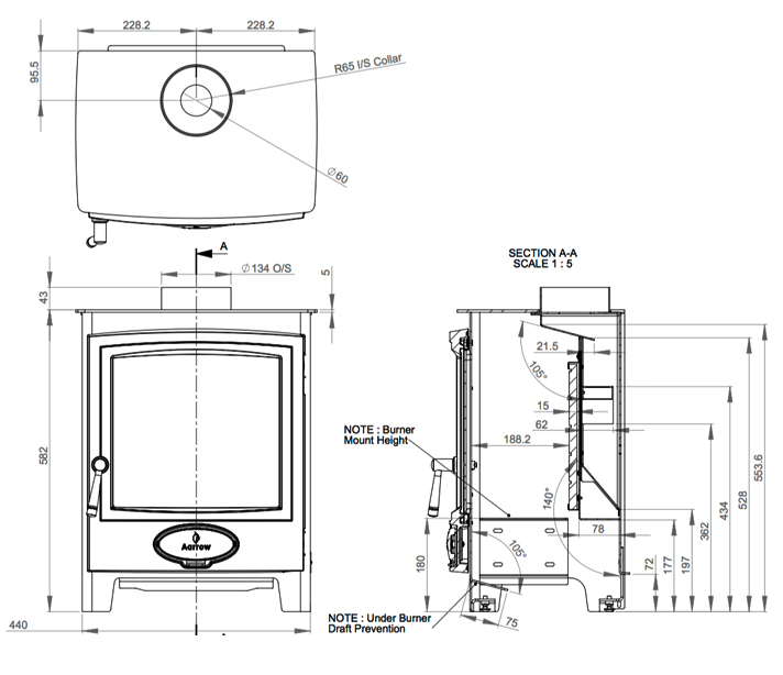 ConnellyGas Stove Sizes