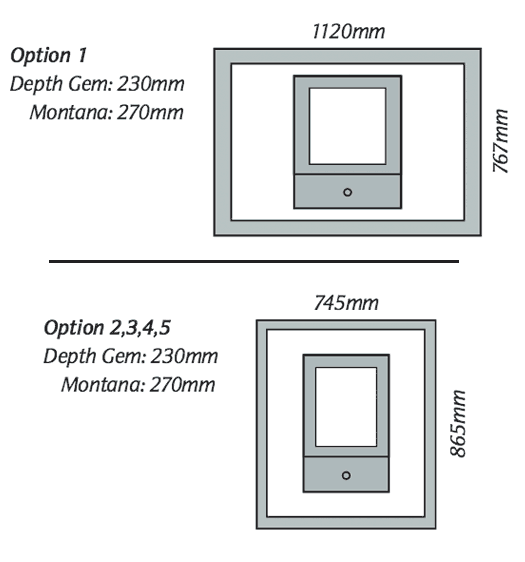 Option Fascia Sizes