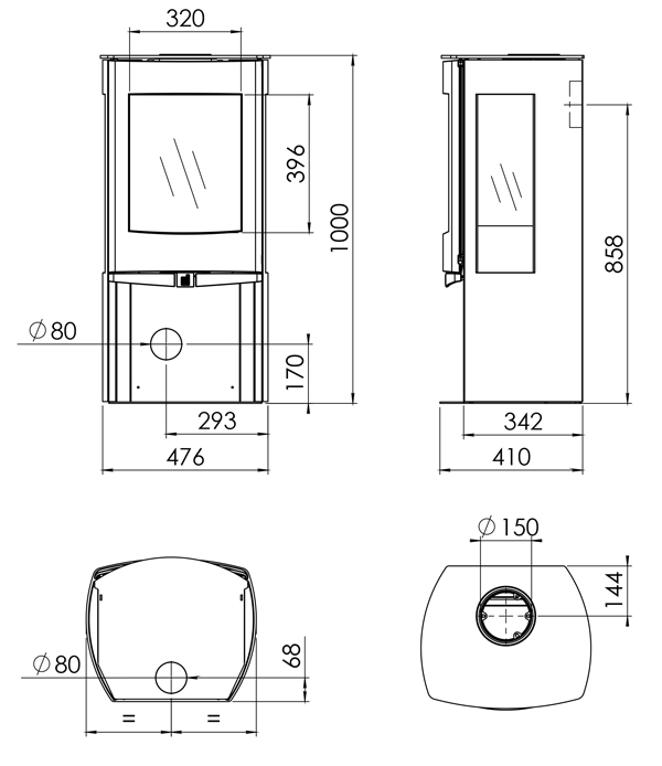 Dik Geurts Folke Wood Burning Stove Sizes