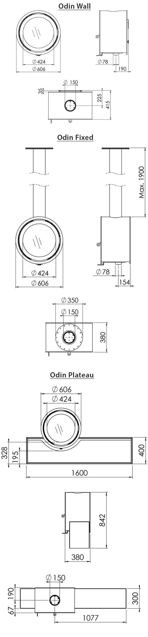 Dik Geurts Odin Wood Burning Stove Sizes