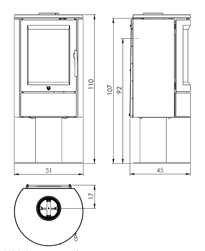 Varde Ovne Aura 11 Woodburning Stove Sizes