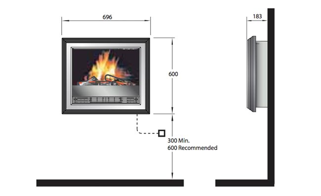 Dimplex Bach Sizes