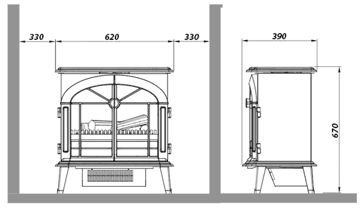 Dimplex Meribel Sizes