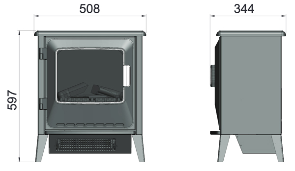 Dimplex Lucia Stove Dimensions