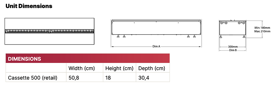 Dimplex Optimyst Cassette 500 Retail Multi Sizes