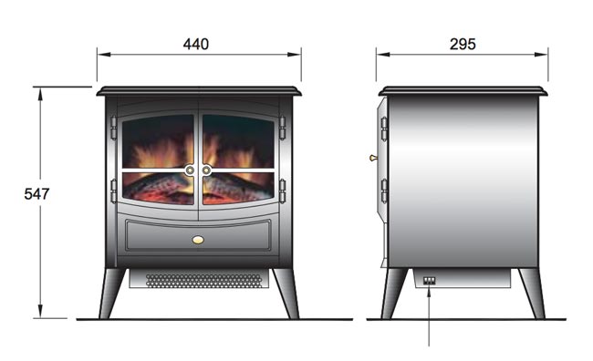Dimplex Springborne Electric Stove Dimensions
