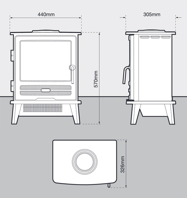 Dimplex Willowbrook Stove Dimensions