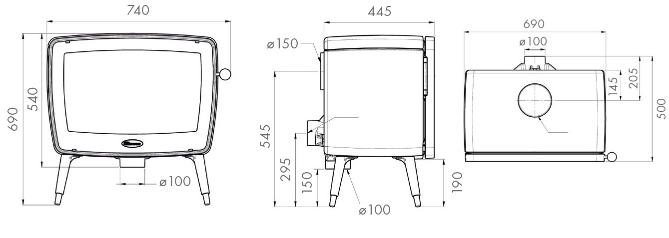 Dovre Vintage 50 Wood Burning Stove Sizes