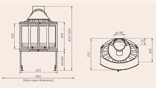 Dovre 2400 Wood Burning Fireplace Stove